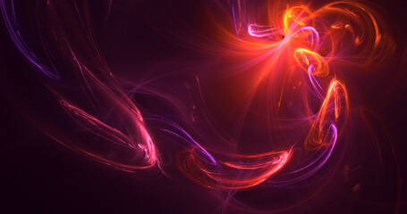 3D rendering abstract fractal light background