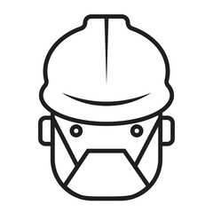 Helm industrial, safety helm, helm project, construction helm icon, logo, symbol vector illustration