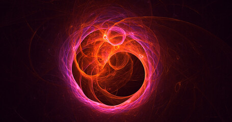 3D rendering abstract fractal light background