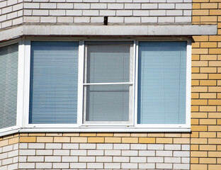 Fototapeta na wymiar Window in a brick building