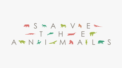 save the animals poster design for world wildlife awareness