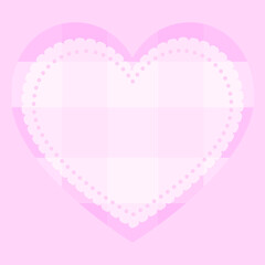 ♪Gingham check heart label♪