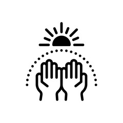 Black solid icon for hopefully