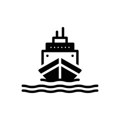 Obraz premium Black solid icon for maritime