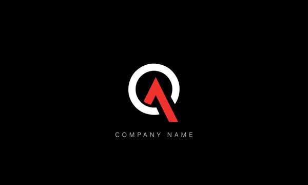 AQ, QA Abstract Letters Logo Monogram