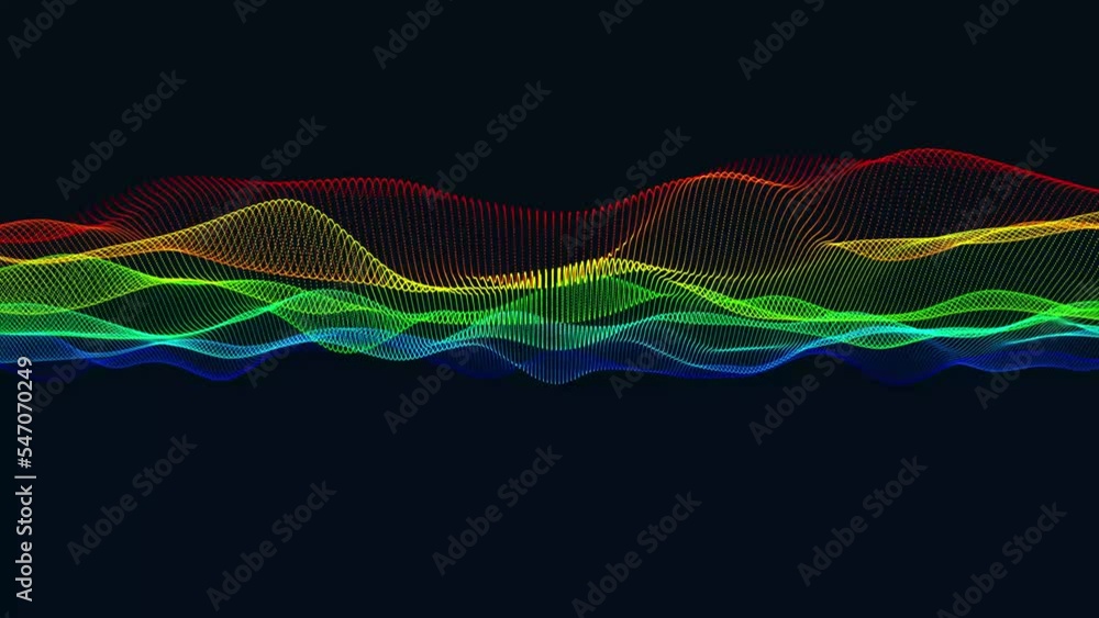 Aufkleber abstract colorful digital particle wave background.