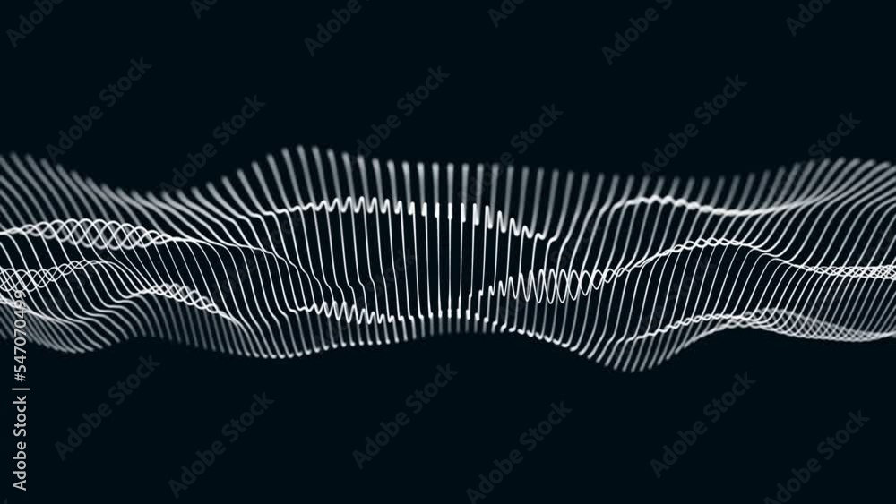 Aufkleber abstract colorful digital particle wave background.