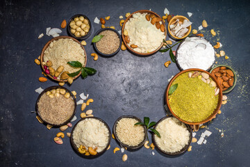 Alternative nut flour set