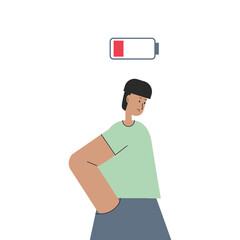 Concept of depression, burnout, bad mood