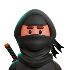Ninja Character 3D Icon © Monsters Visual