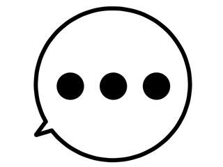 三点リーダーの吹き出しイラスト素材