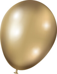 3D gold balloon