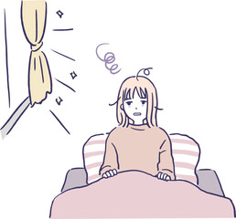 寝覚めが悪い女性