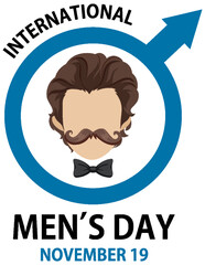 International mens day for poster or banner design