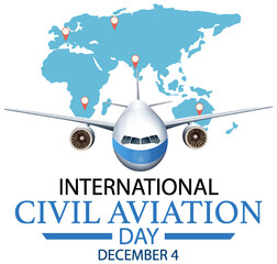 International Civil Aviation Day icon banner