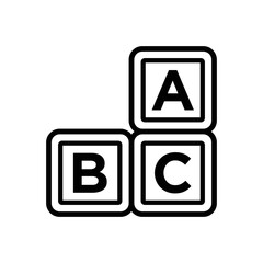 abc cubes icon vector design template in white background