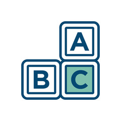 abc cubes icon vector design template in white background