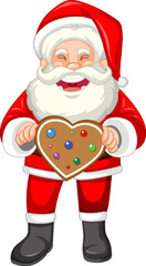 Cute Santa Claus cartoon character