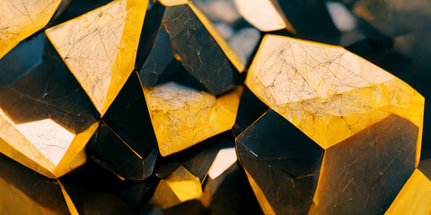 Abstract yellow gems stone wallpaper background