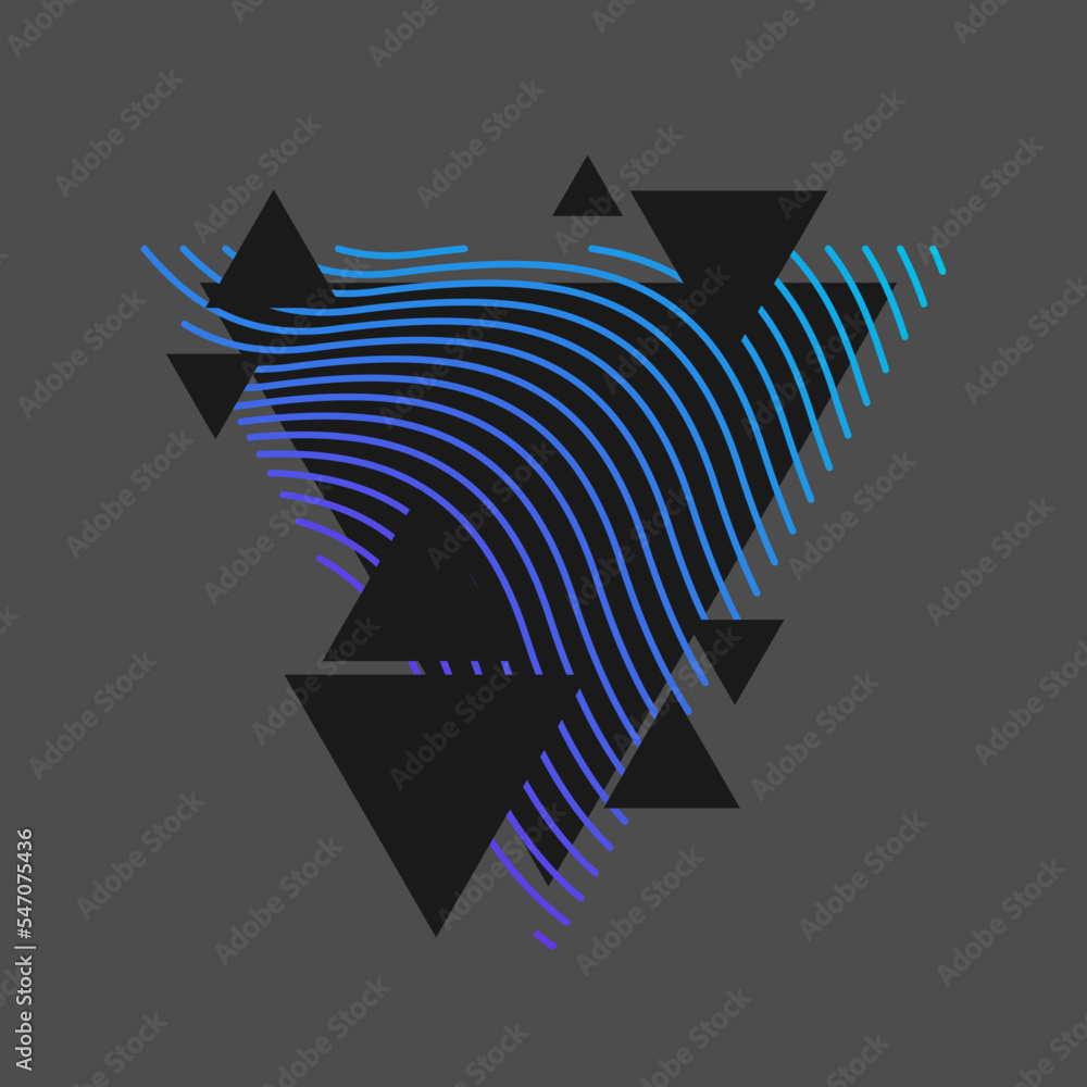 Poster modern vector abstract elements with dynamic waves.