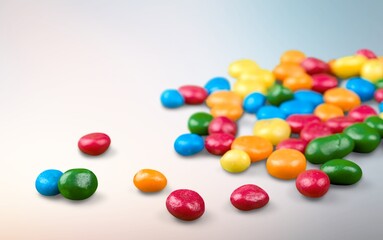 Set of candies, colorful sweets treats.