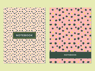 Set of Two Notebook Diary Cover Design, Journal Diary Book Cover Design	