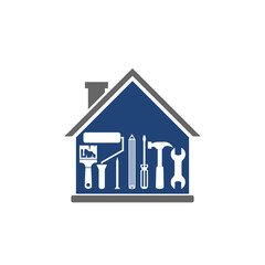 Home repair logo design isolated on white background