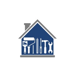 Fototapeta na wymiar Home repair logo design isolated on white background