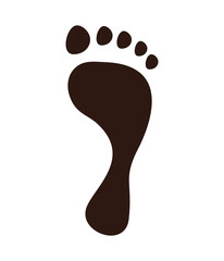 Black imprint of human foot