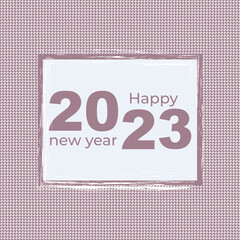 Happy new year 2023 with pink combination banner poster background cover wallpaper design