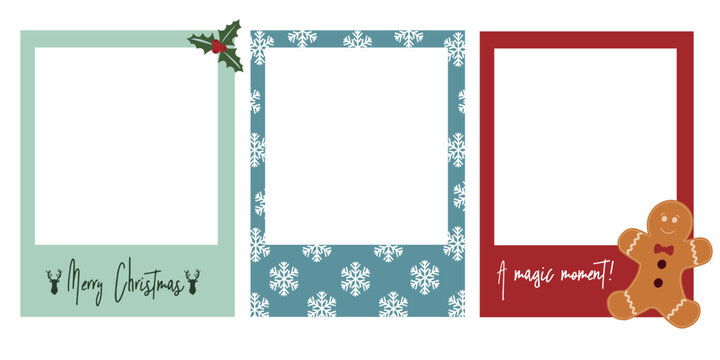 Classic Christmas set of polaroids
