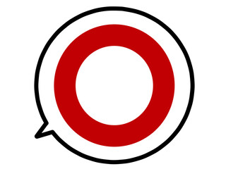丸マークの吹き出しイラスト素材