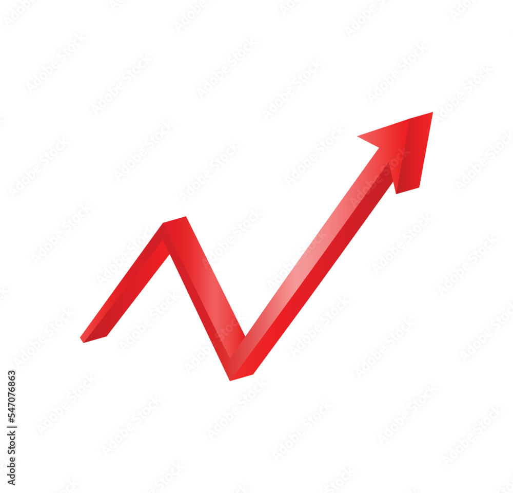 Poster red arrow lightning. information pointer and business cursor