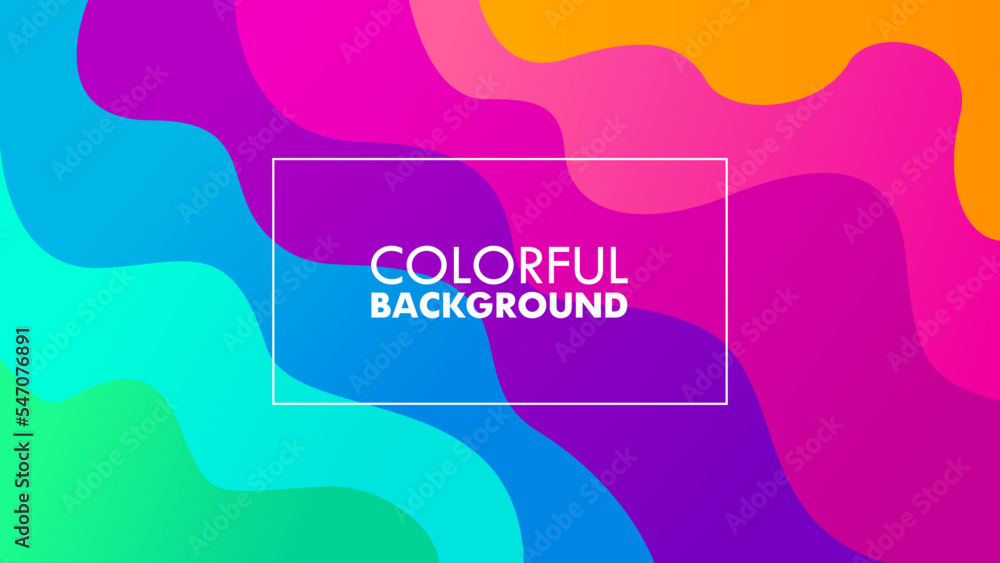 Poster colorful fluid wave abstract background gradient backdrop vector