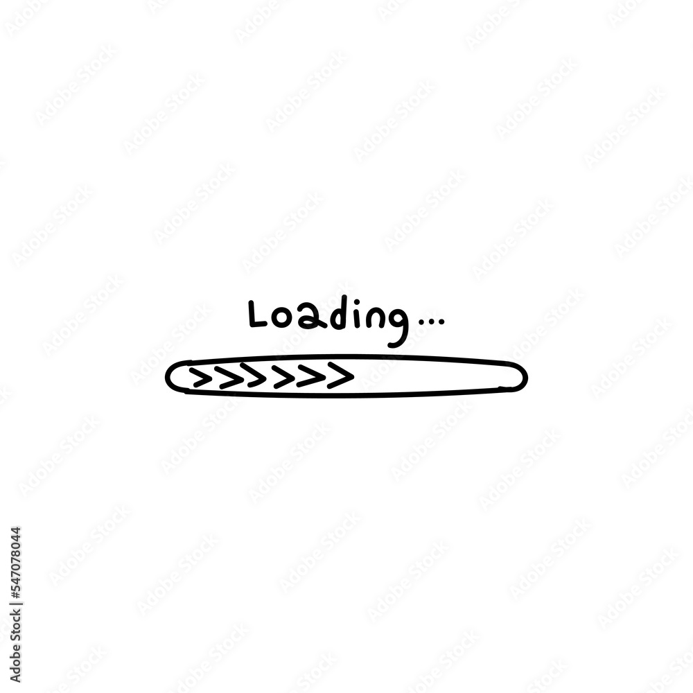 Poster web loading bar hand drawn icon