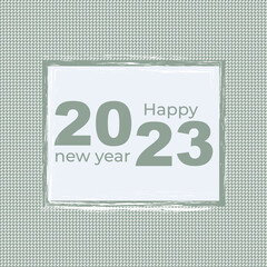 Happy new year 2023 with green combination banner poster background cover wallpaper design