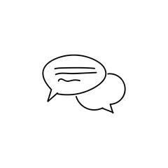 Speech bubbles hand drawn icon