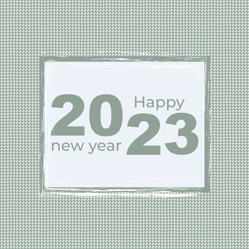 Happy new year 2023 with green combination banner poster background cover wallpaper design