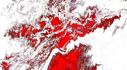 multicolor paint spilled onto the canvas, creating an interesting abstract drawing, a pattern of lines, halftones, causing different associations in your design. fluid art. PNG