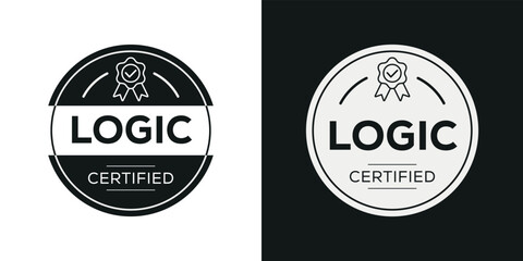 Fototapeta na wymiar Creative (Logic) Certified badge, vector illustration.