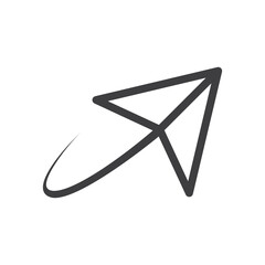 Flying Paper Plane, Send Mail, Message Isolated Vector Icon