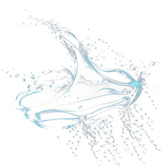 transparent liquid splash, similar to water. Can be either used on a light or dark background. Easily change H/S/L to obtain any other liquid splash.