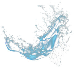 Naklejka na ściany i meble wavy transparent liquid splash, similar to water. Can be either used on a light or dark background. Easily change H/S/L to obtain any other liquid splash.
