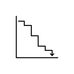 graph diagram chart icon growth increase decrease up down 