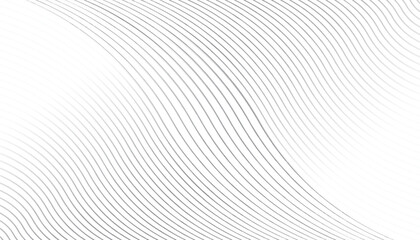 Abstract monochrome stripe texture background. Minimal grey wavy lines pattern background for retro and graphic effects. Vector, 2023