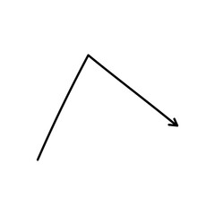 Black writhing and twisting arrows icon set. Signpost movement and minimalistic distance symbol with outline design for graphic vector decor