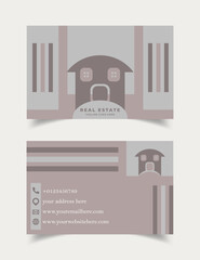 illustration of real home estate logo card template, real estate logo home icon symbol business card