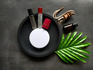 Lifestyle with spa, aroma Teraphy in black dish