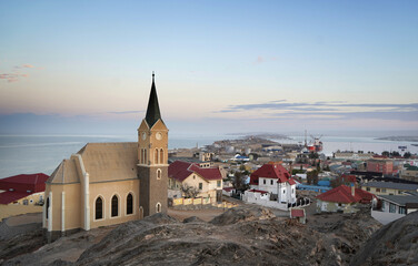Small coastal town of Luderitz in Namibia