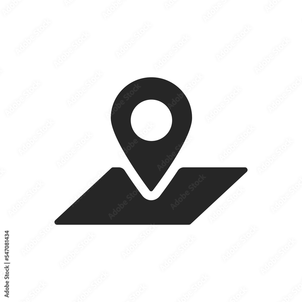 Poster black web map pointer icon. destination symbol for navigation direction and gps design with given ro